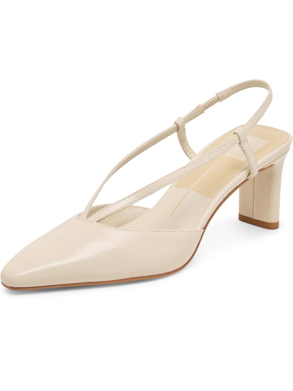 Dolce Vita Elegant Cream Slingback Pointed-Toe Block Heel Women's Shoe size 6
